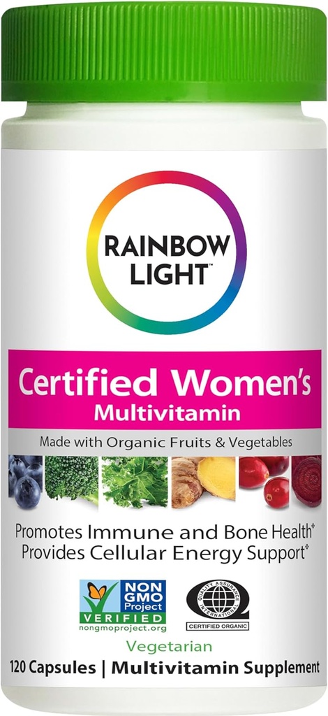 Rainbow Light Certified Womens Multivitamin, Multivitamin Supplement, 120 Caps (Pack May Vary)