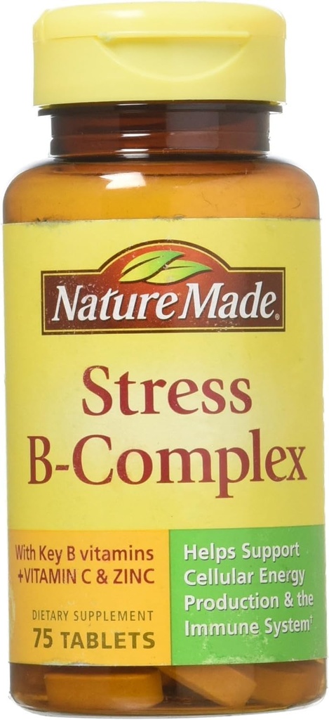 Nature faite complexe de stress B avec taille de zinc 75ct (paquet de 2) 150 ct Total