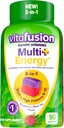 Vitafusion Multi + Énergie* Vitamines gommy, contenant des vitamines B pour fournir un soutien au métabolisme énergétique*, 90 Nombre