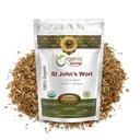 Organic Way St. John's Wort Cut & Sifted (Hypericum perforatum) - Thé à base de plantes sauvages européens Certifié biologique, kosher & USDA Vegan, non OGM et sans gluten Origine - Albanie (1/4LBS / 4Oz)