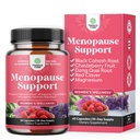 Complément complet à la ménopause à base de plantes pour les femmes - Capsules d'équilibre hormonal féminin pour la sueur nocturne Flashs chauds et échangistes avec Dong Quai, Chaste Berry & Black Cohosh Root - 60 Count Pack