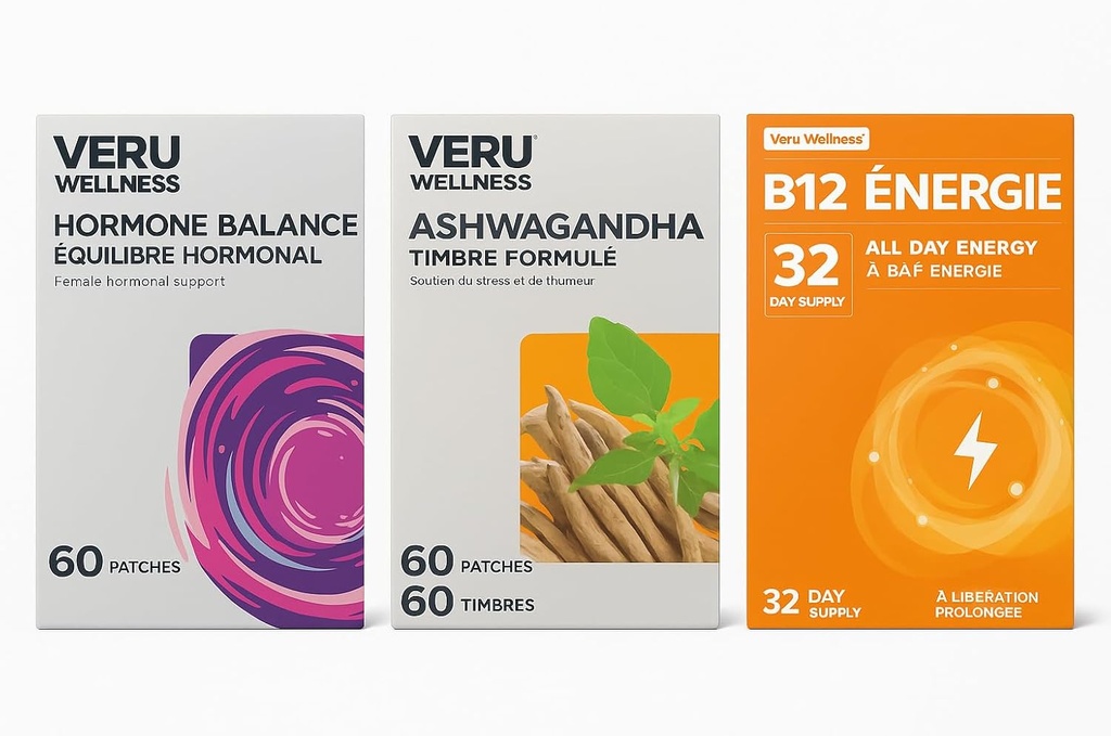 Veru Wellness Hormonal Balance for Women Compete Bundle - Myo-Inositol & D-Chiro, Ashwagandha, Energy - PMS, Mensural, Mood - Stress and Energy (2 mois)