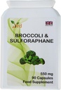 Ved Brocoli Sulforaphane, poudre de brocoli riche en vitamines et minéraux, 550 mg 90 capsules (45 jours d'approvisionnement)