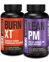 Jacked Factory Burn XT Thermogénique Fat Burner & Lean PM Supplément nuit perte de poids pour les hommes et les femmes 120 pilules de régime veggie