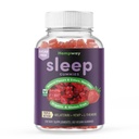 Gommies de chanvre pour le sommeil l supplément théanique Hemp melatonin Triple Action - Gummies calmes pour les adultes et les enfants de mélatonine - Sans sucre fraise Vegan 60 ct