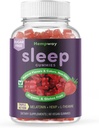 Gommies de chanvre pour le sommeil l supplément théanique Hemp melatonin Triple Action - Gummies calmes pour les adultes et les enfants de mélatonine - Sans sucre fraise Vegan 60 ct
