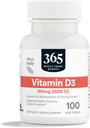 365 par marché des aliments entiers, vitamine D3 softgels, 2000 UI, 100 CT
