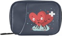 Naanle Pill Organizer Heart with Cross Pill Box 7 Day Pill Case Bag Travel Pill Organizer Bag with Zipper Portable Weekly Case Compact Size for Vitamin Supplement Holder