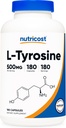 Nutricost L-Tyrosine 500mg, 180 Capsules - Sans gluten et sans OGM