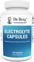 Dr Berg Capsules d'électrolyte - Suppléments d'électrolyte pour soutenir l'énergie, l'endurance et l'hydratation - sans sucre, sans maltodextrine, céto - 160 capsules