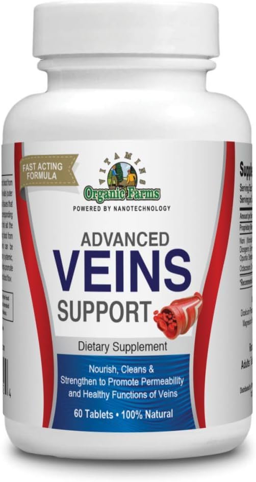 Fermes biologiques Vitamines OFF Veins Support Suppléments- 60 comprimés - Supplément alimentaire 100% naturel