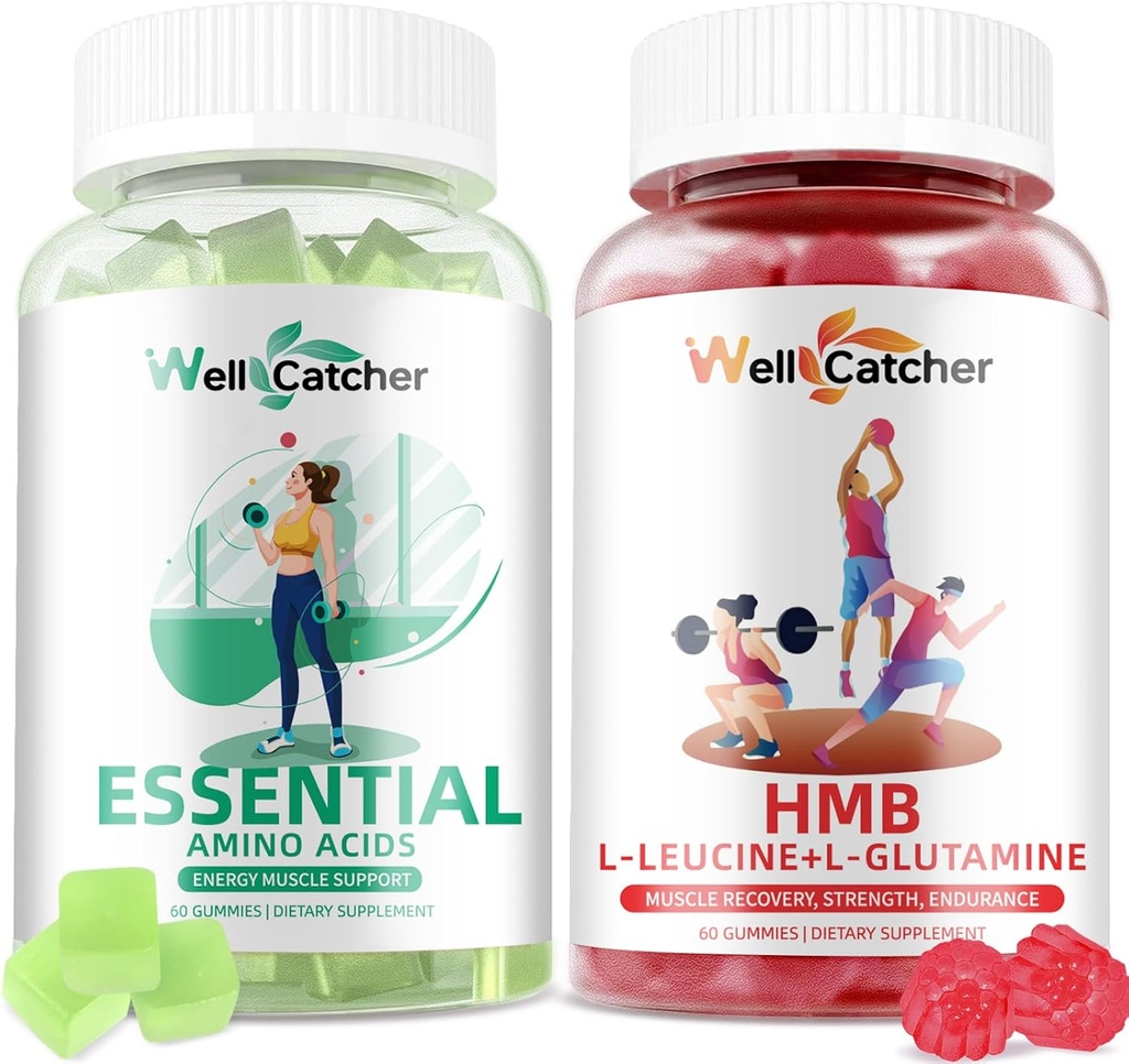 Gommies HMB et Leucine avec acides aminés essentiels Gommies pour la croissance musculaire, support énergétique