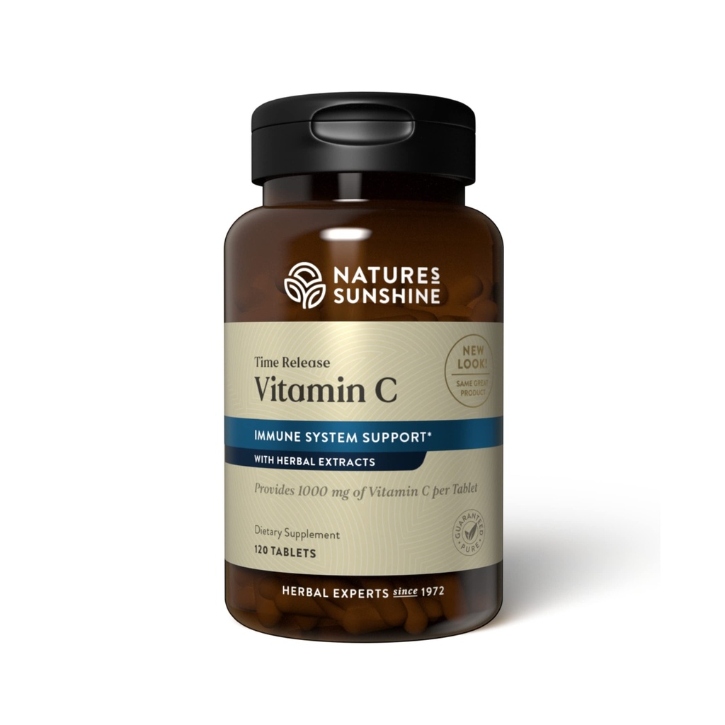 Natures Sunshine Vitamine C Time Release, 1000 mg, 120 Comprimés.