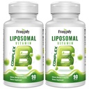Complexe Liposomique B conçu pour les vitamines B à absorption élevée avec l'inositol de Choline B1, B2, B3, B5, B6, Biotine, Folate, Méthylé B12- Immune, Énergie, Cerveau et Heart Support 180 Softgels