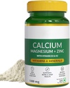 Comprimés de magnésium et de zinc avec vitamine D3 et K2 (600 UI), supplément de calcium pour les femmes et les hommes, pour la santé musculaire