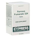 Cyprès Pharmaceutique Fumarate Ferreux 324 Comprimés, en boîte, 100ct