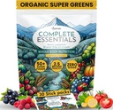 OPTIVIDA Fruits & Veggie Mix Super Greens Powder Packets (30 Days)- 50+ Superfood Green Juice Powder & Greens Suppléments W/Probiotique, Antioxident, Enzymes digestifs & Mélanges d'Adaptagène pour la Santé Gut
