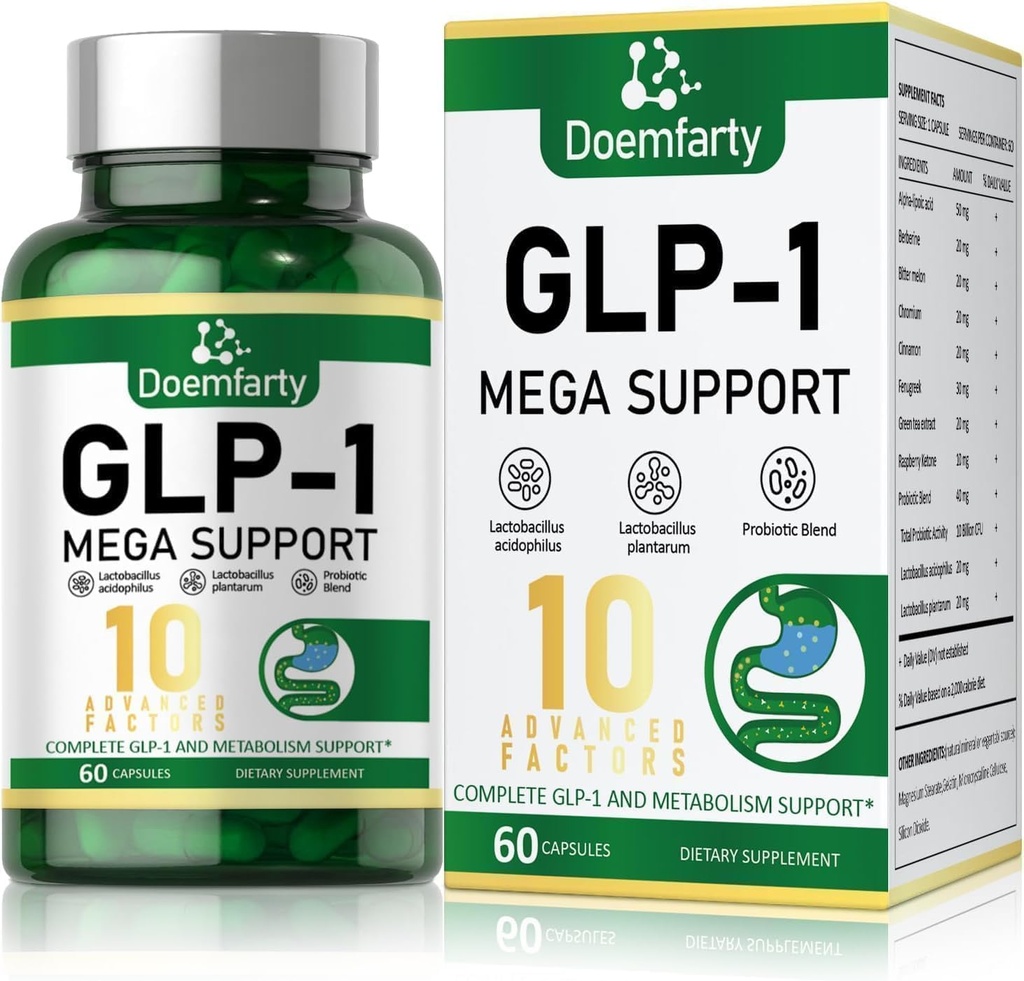GLP-1 Probiotic, supplément GLP-1, GLP-Activate avec 10 milliards CFU multi-train probiotiques + prébiotiques, naturellement GLP 1 Production, GLP-1 Probiotique pour les hommes et les femmes, 60 GLP-1 Capsule (1pcs)wsss
