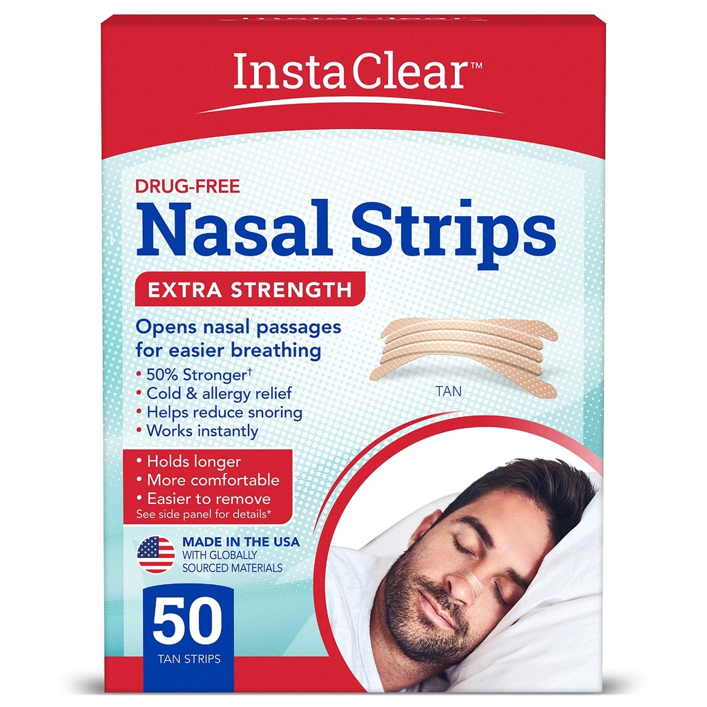 Extra-Strength Bandes nasales, Tan 50 ct.