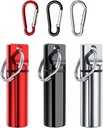 Petite boîte à pilules de poche porte-clés (3 Pack), alliage d'aluminium Portable Mini Pill Organizer Case Container pour la Purse, Support de pilule métallique étanche Bouteille de médecine pour camping en plein air