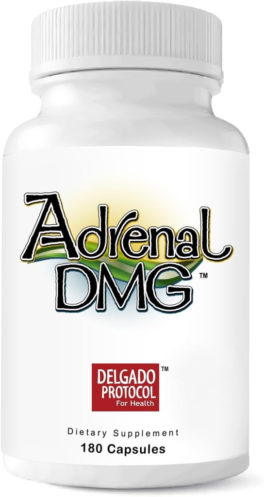 Adrenal DMG - 180 Capsules - Soutien d'énergie diurne, mieux dormir, système immunitaire, réduire les niveaux de stress et la fatigue - Tout complément naturel