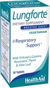 HealthAid LungForte 30 comprimés – Support quotidien antioxydant pour les poumons avec NAC, Resveratrol, Olive Leaf, Thym et vitamines A, C & D3 – Végétarien, non-OGM