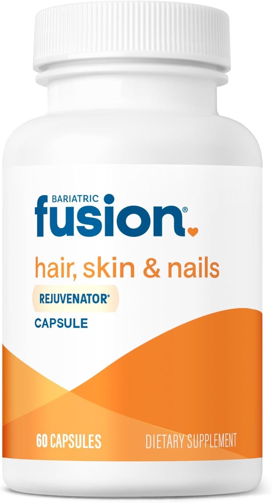 Bariatric Fusion ONE Per Day Bariatric Hair Skin and Nails Vitamins REJUVENATOR for Women | Vegan Hair Growth Vitamins with Biotin, Vitamin B12, and B1 | Easy to Swallow | 60 Capsules