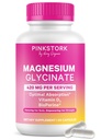 Pink Stork Magnésium Glycinate avec vitamine D - Supplément de magnésium pour les femmes pour soutenir le calme naturel, l'humeur et le sommeil - Hormone Balance pour les femmes - 60 capsules, 1 mois d'approvisionnement
