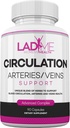 LadyMe Circulation et soutien de la veine aide à réduire le malaise dans les jambes et soutient des fonctions cardio-vasculaires saines avec bouchers Broom, Diosmin, Hawthorn jusqu'à 3-mois Approvisionnement pour les femmes 90 Capsules