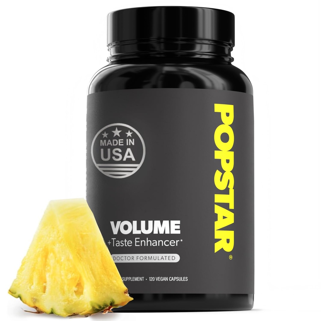 POPSTAR Labs Semen Volume Booster - Supplément pour la santé et la fertilité du sperme des hommes - Doctor Formulé pour augmenter le volume de charge - Fabriqué aux États-Unis - Non-OGM, biologique, végétalien - 120 capsules (1 mois d'approvisionnement)