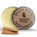 Baume à barbe viking pour les hommes - Laisser en conditionneur de barbe - Baume à barbe façonné fabriqué avec des huiles de beurre, d'argan et de jojoba naturellement dérivés (2 once (paquet de 1), sandale)