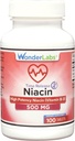 Wonder Laboratories High Potancy Sortie Niacin (Vitamine B3) 500 Mg 100 Comprimés Non-OGM, Supplément sans gluten