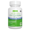 Igennus Nettoyer le zinc chélaté 25mg avec du cuivre, du picolinate et du bisglycinate entièrement réactés, complexe d'absorption élevée, supplément pour les femmes et les hommes, laboratoire vérifié, non-OGM, immunitaire et soutien de la peau, 6 mois d'approvisionnement