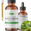 Ginkgo Biloba extrait liquide 2 Fl Oz, suppléments pour la fonction cérébrale et le soutien mémoire, sans alcool, végétalien - 2 Fl Oz