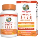 MaryRuth Organics Omega végétalien 3 6 7 9 Gommies. Jusqu'à 4 mois d'approvisionnement.Oméga 3 Supplément à l'huile de lin.Oméga 3 Gommies.