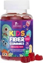Gommies de fibre pour les enfants, supplément quotidien de fibre Gommy 4g, soutien prébiotique de la santé digestive - fibre soluble à base de plantes de la nature, soutient la régularité et la digestion pour les enfants non-OGM - 60 Gommies