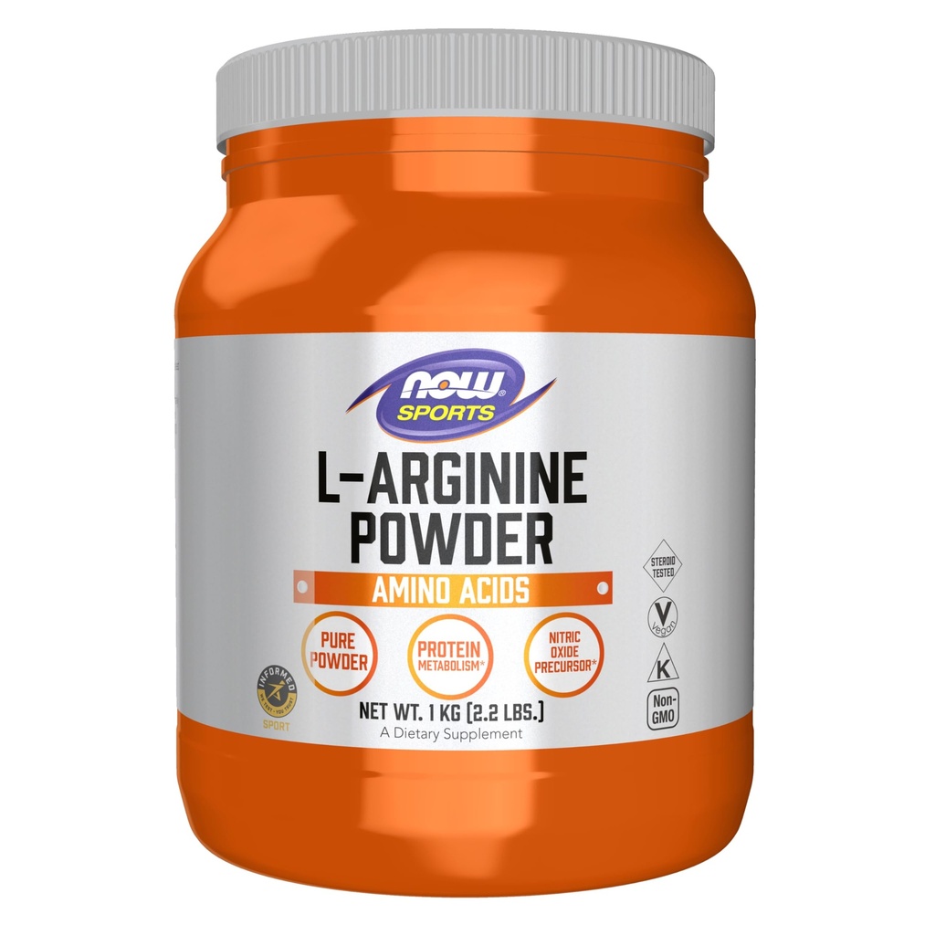 MAINTENANT Aliments Sports Nutrition, L-Arginine en poudre, Précurseur à oxyde nitrique, Acides aminés, 2.2-Pound