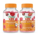 Magnésium Lifeable Kids + Immune Support Enfants, Gommies Bundle - Grande dégustation, supplément de vitamine, sans gluten, sans OGM, gommy à croquer