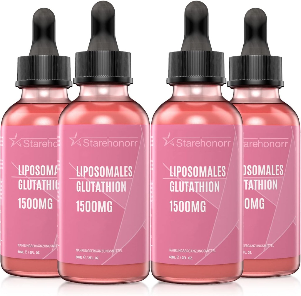Glutathion liposomique liquide 1500 mg, supplément de glutathion réduit, 8,11 oz