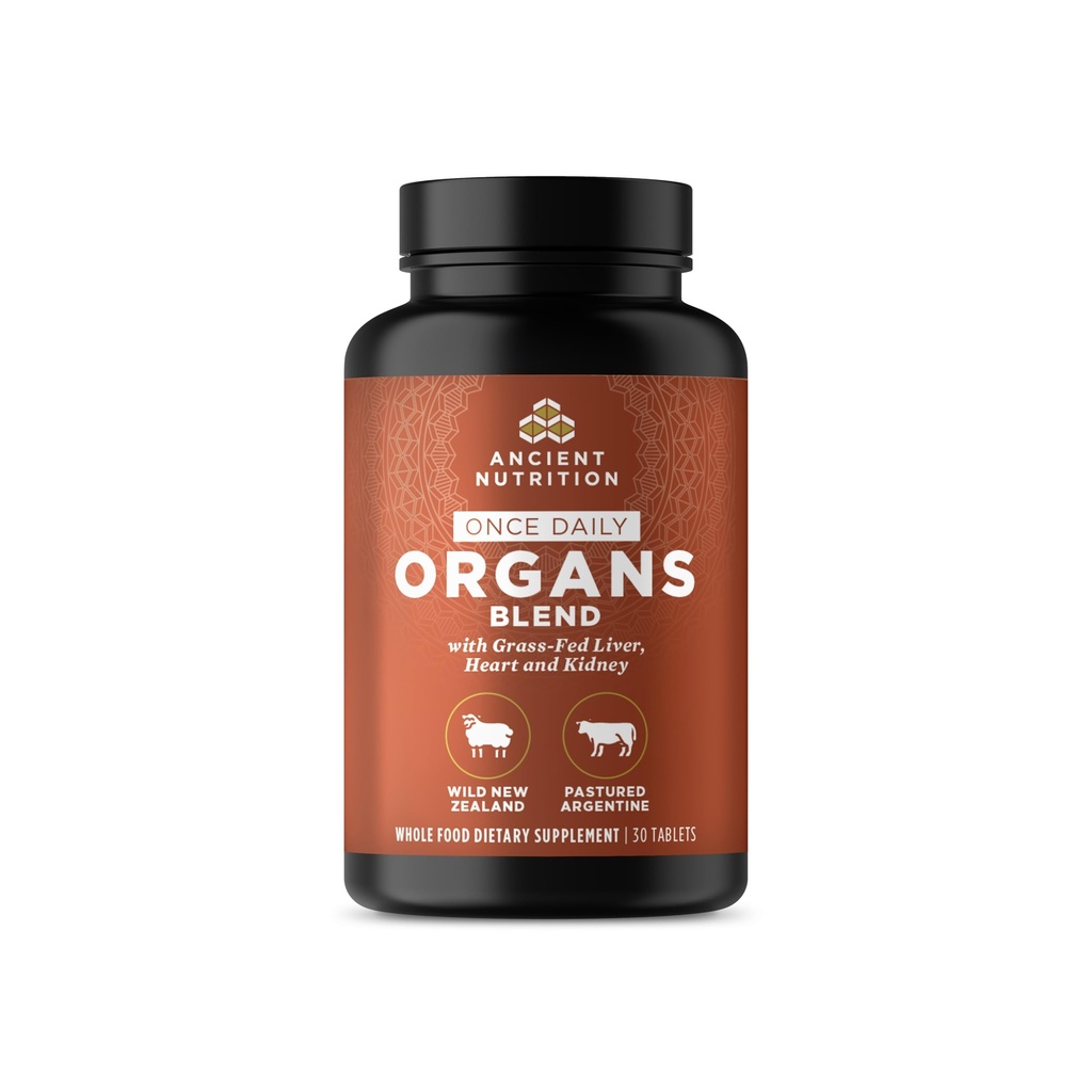 Compléments d'organes nutritionnels anciens, une fois par jour, capsules complexes d'organes gras et sauvages, foie, coeur, rein soutient l'organe, la santé cognitive et immunitaire, 30 Ct