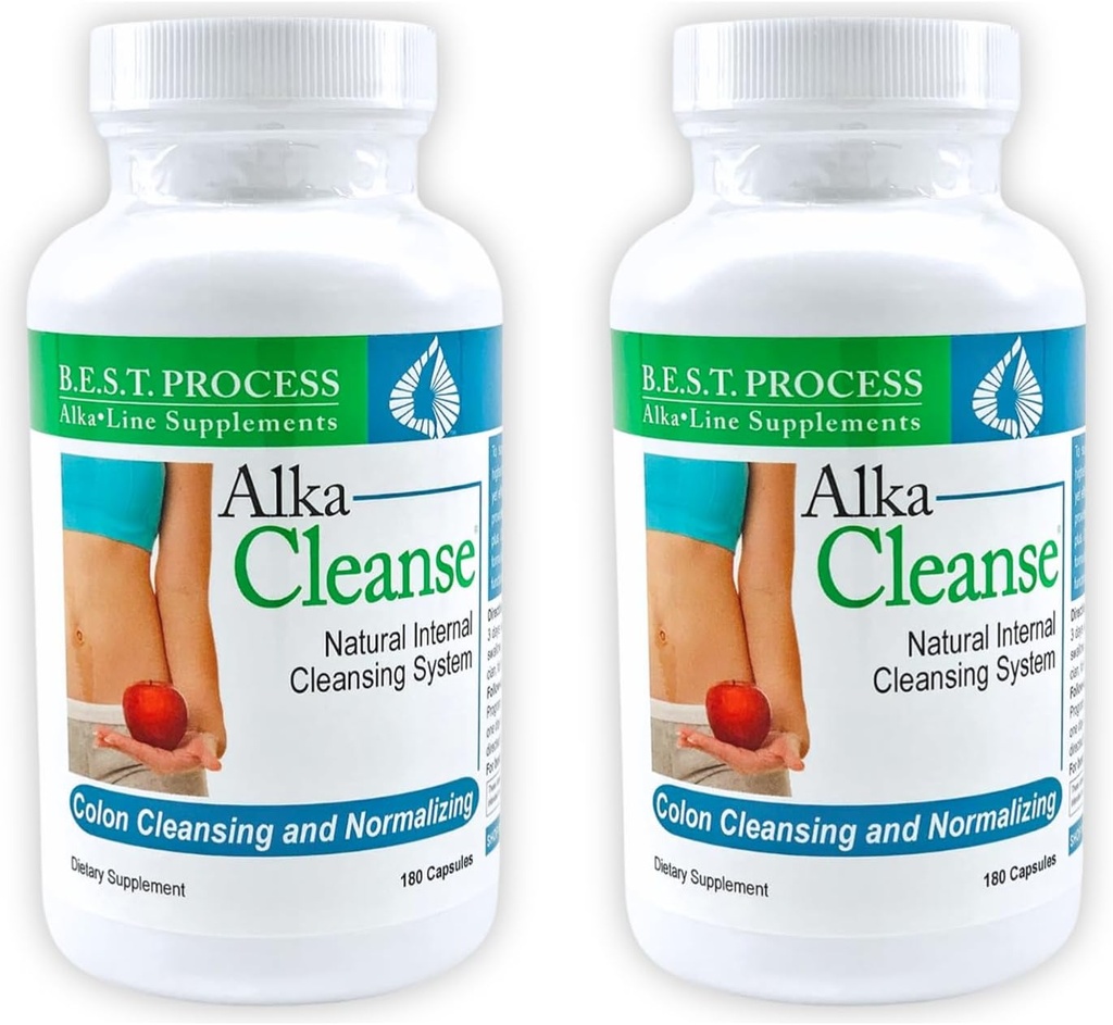 Alka•Cleanse Best Process Alkaline — Détox à base de plantes Colon Cleanse & Digestive Diress Formula — Psyllium Husk, Probiotiques, Enzymes & Herbes (2)