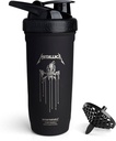 Smartshake Rockband Reforce en acier inoxydable Protein Shaker Bouteille 900 ml de 30 oz - Vis anti-effraction sans BPA - Non isolé – Unisexe (Metallica, Scary Guy Logo)