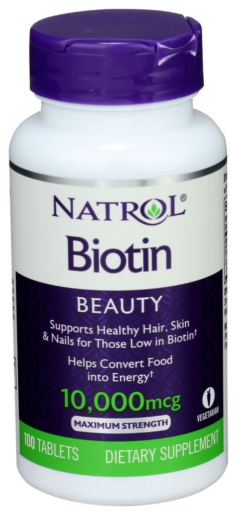 Natrol Biotin Max 10000 Mg, 100 comprimés