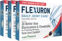 Produits de pureté Flexuron Formule articulaire 3X mieux que la glucosamine et la chondroïtine - commence à travailler en seulement 7 jours - Huile de krill, faible poids moléculaire Acide hyaluronique, Astaxanthine - 30 Compte (3)