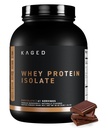 Poudre isolate de protéines de lactosérum Kaged Chocolat 100% Pure Low Lactose Whey.