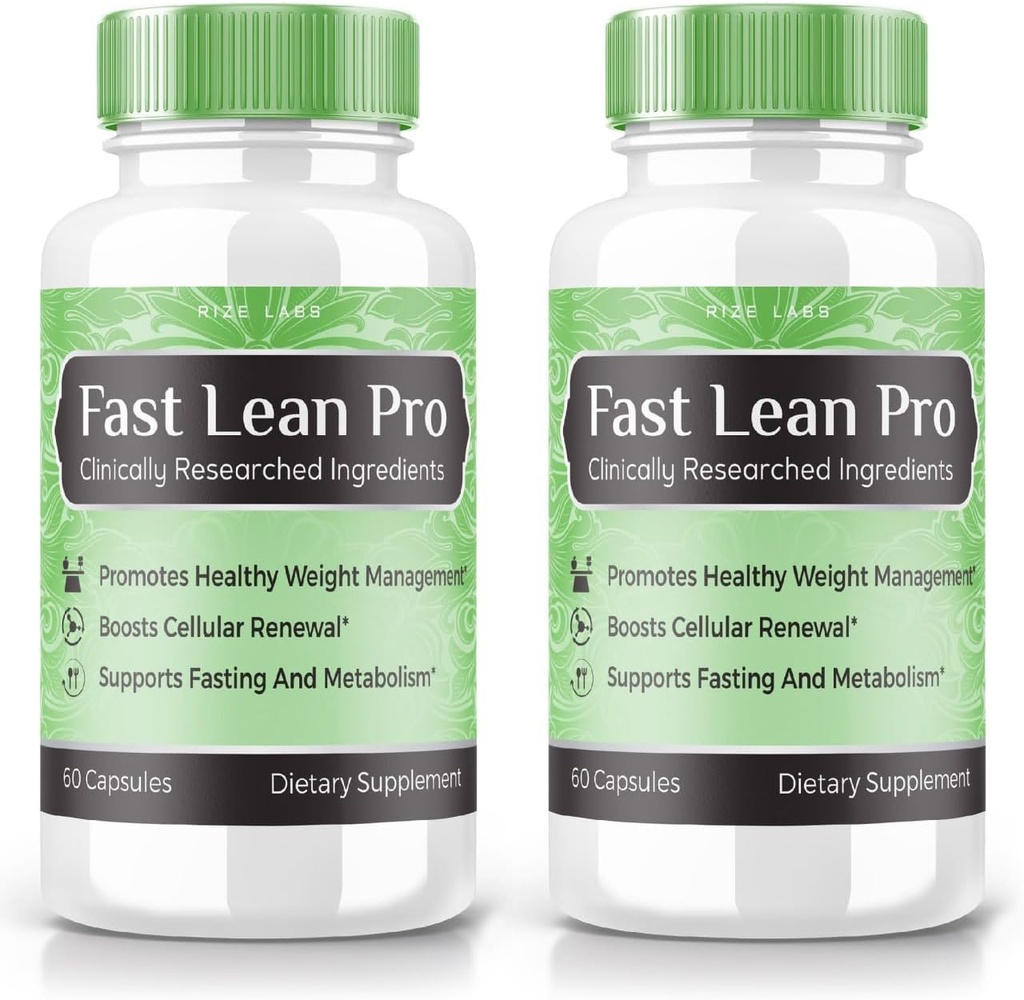 les laboratoires de taille - Fast Lean Pro Dietary Supplement, capsules de formule avancée pour la force supplémentaire, non OGM, favorise la gestion du poids santé (120 capsules) (Paquet officiel de 2)