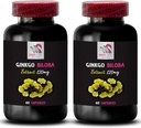 Ginkgo biloba antioxidant Benefits - Ginkgo BILOBA Extract - Natural antioxidant Product, Herbal Extract Powder, Ginkgo biloba Dietary Supplement, Ginkgo biloba Powder 2 Bottles 120 Capsules