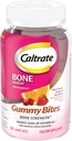 Caltrate Bites Gummy 500 mg Supplément Calcium et vitamine D, Cerise noire, Fraise, Orange - 50 Compte