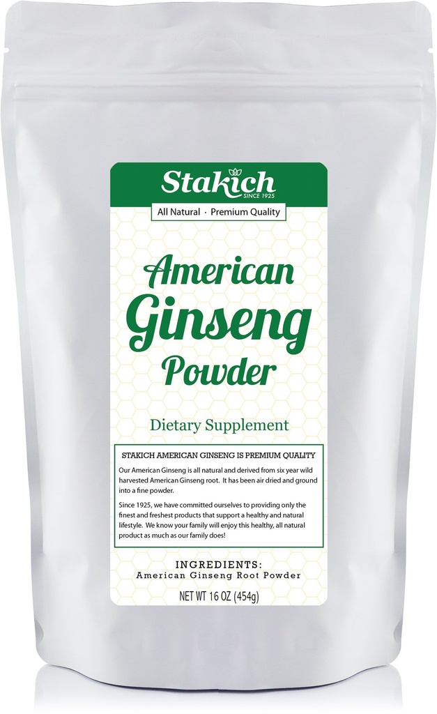 Stakich American Ginseng Root Powder - 1 livre - Pure (1 livre)