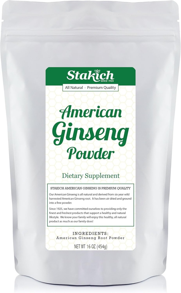 Stakich American Ginseng Root Powder - 1 livre - Pure (1 livre)